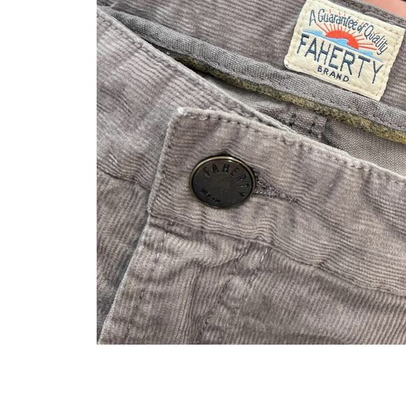 Faherty Stretch Corduroy Pants Gray Size 35 - Picture 9 of 12